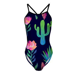 Blue Flower Cactus Openback