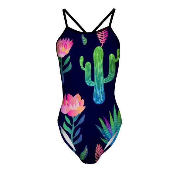 Blue Flower Cactus Openback