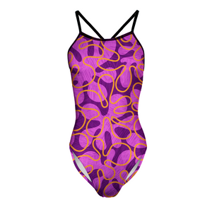 Orange Magenta Flower Openback