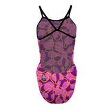 Orange Magenta Flower Openback