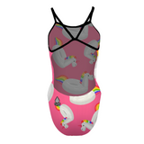 Pink Unicorn Floatie Openback